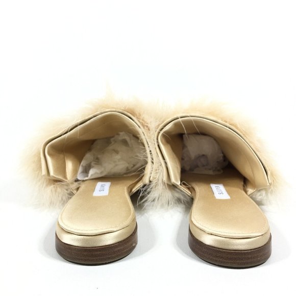 Sleeper Womens Manon Mules With Detachable Feathers Size 41 US 11 Champagne - Picture 5 of 11